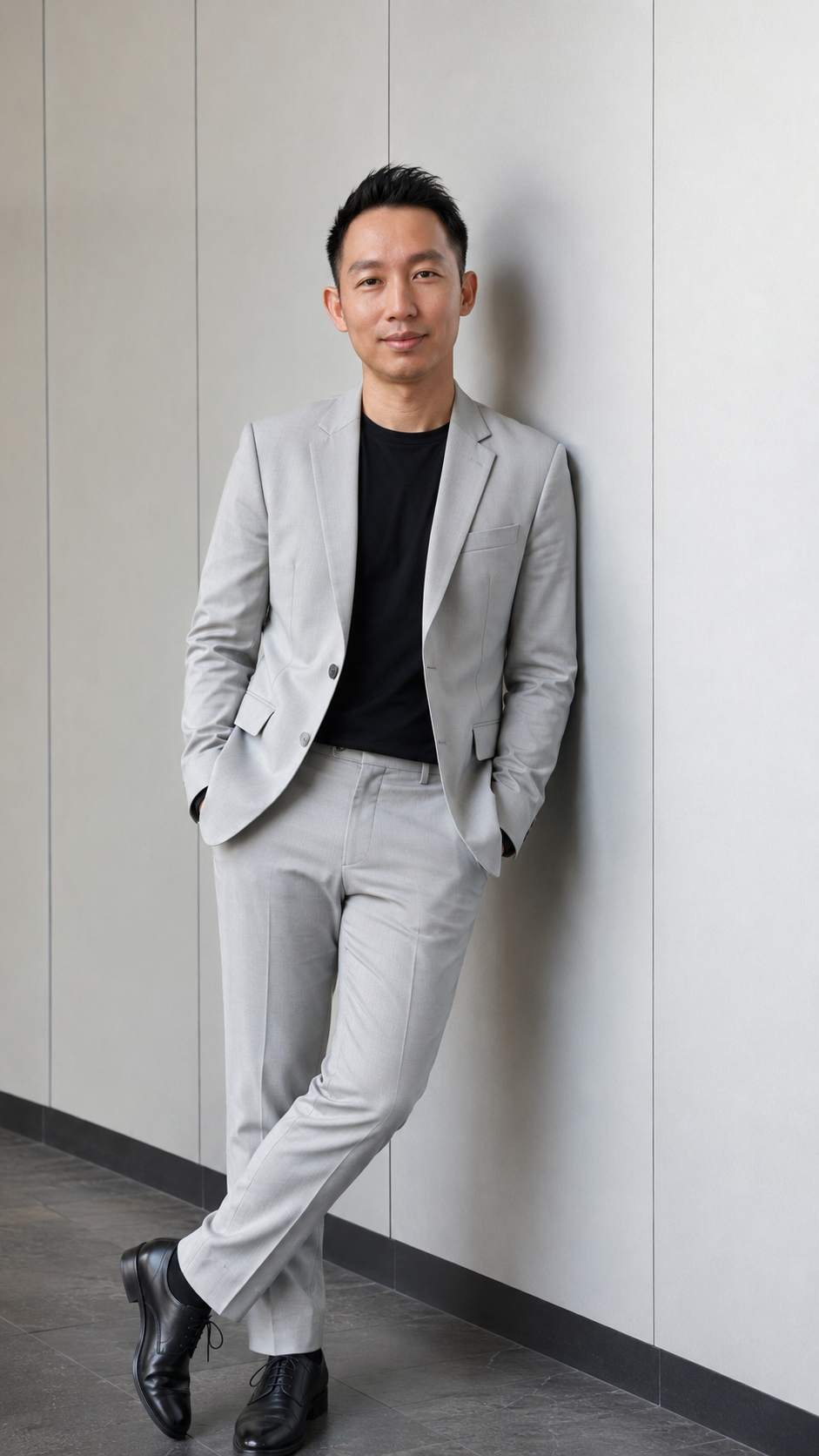 Edwin Wee, Singapore Property Consultant, in a light grey suit