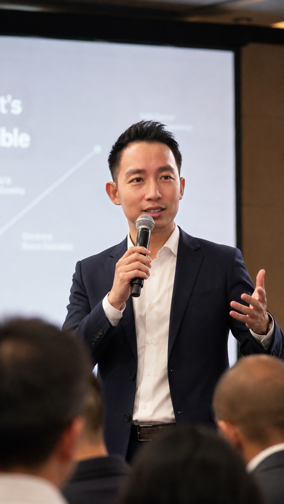 Edwin Wee speaking at a property seminar